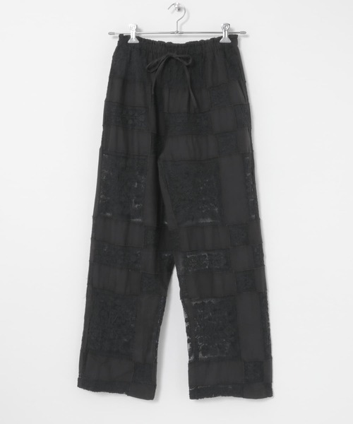 セール】crinkle crinkle crinkle patchwork embroidery pants