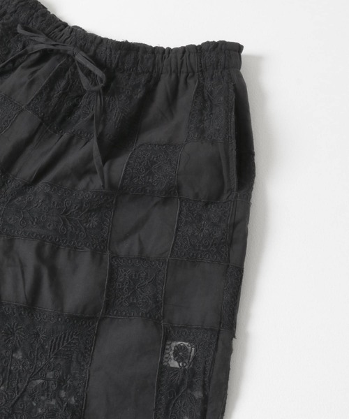 パンツ crinkle crinkle crinkle embroidery pants セール】crinkle crinkle crinkle patchwork embroidery pants