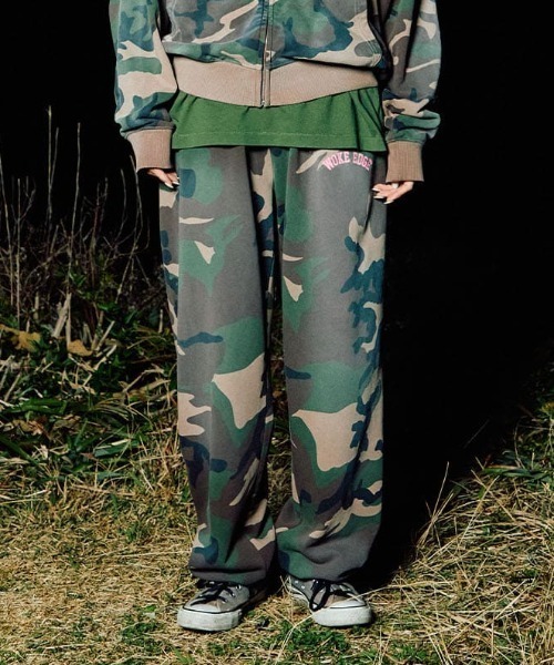 WOKE EDGE(ウォークエッジ)の「Splayed Camo Sweat Pants(スウェットパンツ・メンズ・カモフラージュ・M/L)」の1枚目の写真