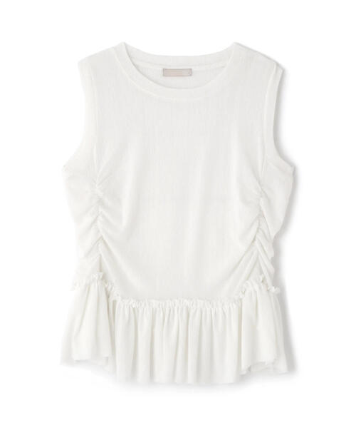 FREE'S MART(フリーズマート)の「◆シアーフリルタンクトップ(Tシャツ/カットソー・レディース・イエロー/ホワイト/ブラック・FREE)」の10枚目の写真