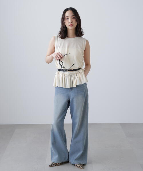 FREE'S MART(フリーズマート)の「◆シアーフリルタンクトップ(Tシャツ/カットソー・レディース・イエロー/ホワイト/ブラック・FREE)」の17枚目の写真