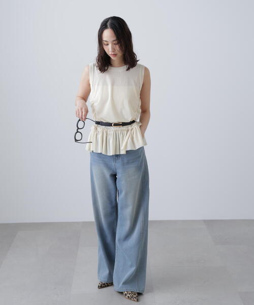 FREE'S MART(フリーズマート)の「◆シアーフリルタンクトップ(Tシャツ/カットソー・レディース・イエロー/ホワイト/ブラック・FREE)」の18枚目の写真