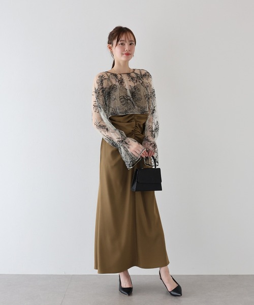 BLUEEAST(ブルーイースト)の「ラメフラワーボレロ&キャミソールワンピースドレス結婚式 成人式 二次会 同窓会 セレモニー パーティードレス オケージョンドレス お呼ばれ 20代 30代(ドレス・レディース・グレー/ブラック/ブラウン・MEDIUM)」の13枚目の写真