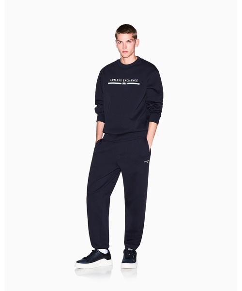 ARMANI EXCHANGE(アルマーニエクスチェンジ)の「【A|X アルマーニ エクスチェンジ】AXロゴ スウェットプルオーバー(スウェット・メンズ・オフホワイト/ダークネイビー・LARGE/MEDIUM/SMALL/X-LARGE/X-SMALL/XX-LARGE)」の11枚目の写真