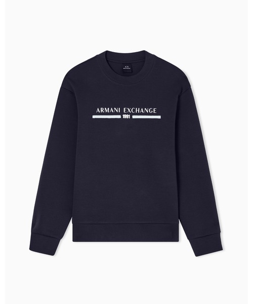 ARMANI EXCHANGE(アルマーニエクスチェンジ)の「【A|X アルマーニ エクスチェンジ】AXロゴ スウェットプルオーバー(スウェット・メンズ・オフホワイト/ダークネイビー・LARGE/MEDIUM/SMALL/X-LARGE/X-SMALL/XX-LARGE)」の12枚目の写真