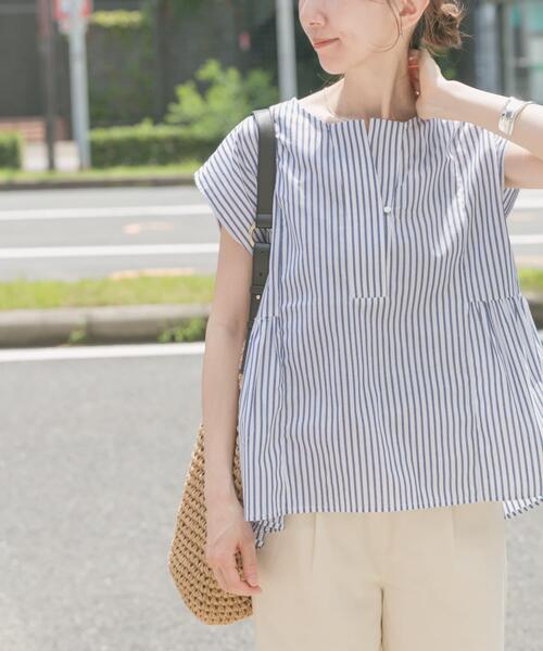 ITEMS URBANRESEARCH(アイテムズ アーバンリサーチ)の「ワイドスキッパーブラウス(シャツ/ブラウス・レディース・ブラック/ブルー/ホワイト・FREE)」の3枚目の写真