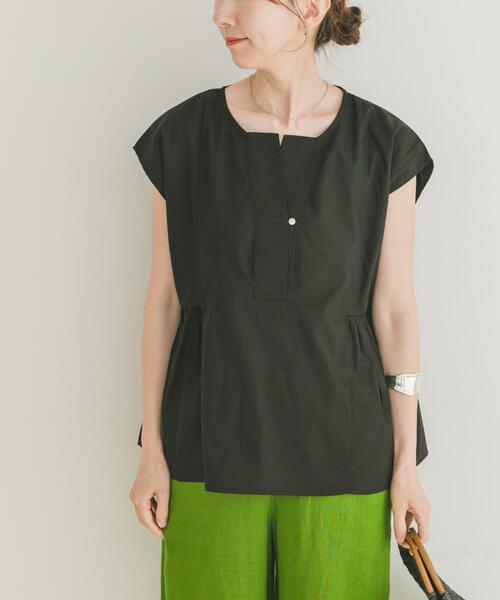 ITEMS URBANRESEARCH(アイテムズ アーバンリサーチ)の「ワイドスキッパーブラウス(シャツ/ブラウス・レディース・ブラック/ブルー/ホワイト・FREE)」の2枚目の写真