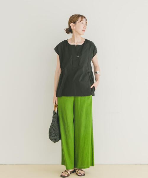 ITEMS URBANRESEARCH(アイテムズ アーバンリサーチ)の「ワイドスキッパーブラウス(シャツ/ブラウス・レディース・ブラック/ブルー/ホワイト・FREE)」の10枚目の写真