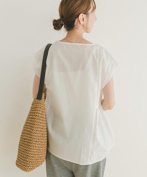 ITEMS URBANRESEARCH(アイテムズ アーバンリサーチ)の「ワイドスキッパーブラウス(シャツ/ブラウス・レディース・ブラック/ブルー/ホワイト・FREE)」の4枚目の写真