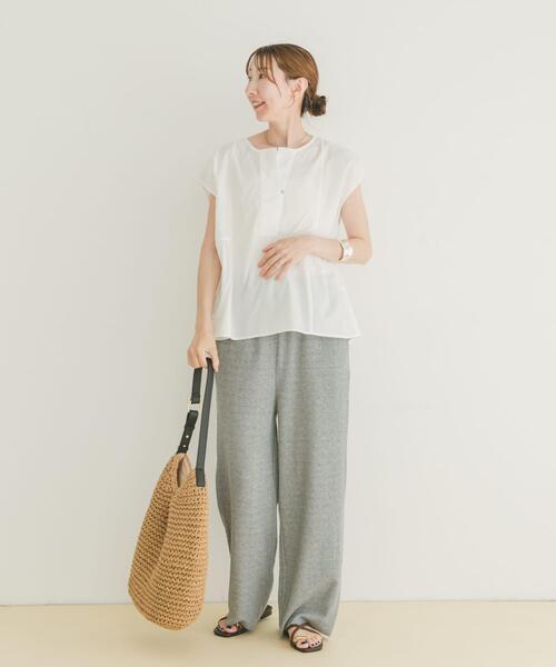 ITEMS URBANRESEARCH(アイテムズ アーバンリサーチ)の「ワイドスキッパーブラウス(シャツ/ブラウス・レディース・ブラック/ブルー/ホワイト・FREE)」の5枚目の写真