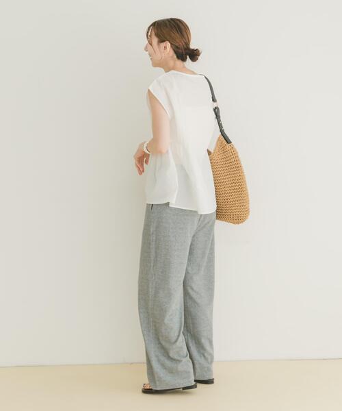 ITEMS URBANRESEARCH(アイテムズ アーバンリサーチ)の「ワイドスキッパーブラウス(シャツ/ブラウス・レディース・ブラック/ブルー/ホワイト・FREE)」の7枚目の写真