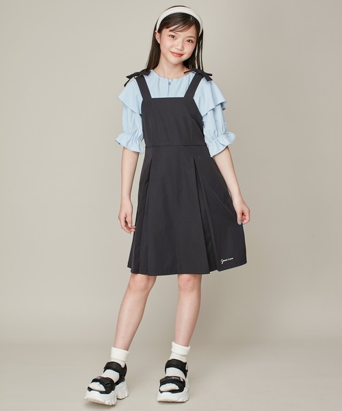 JENNI love（ジェニィラブ）の「ケープえりブラウス（シャツ/ブラウス・キッズ・サックスブルー/オフホワイト/ブラック・130cm/140cm/150cm/160cm）」の12枚目の写真