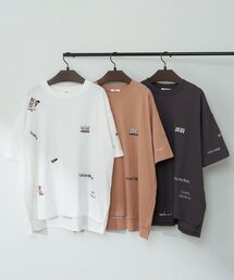 キャット&刺繍ロゴTシャツ