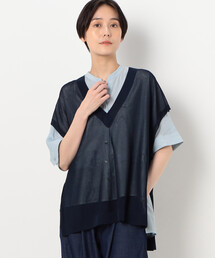 【前後２ＷＡＹ】ドライタッチレーヨン シアーニットベスト