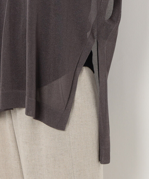 Gabardine K.T（ギャバジンケーティー）の「【前後２ＷＡＹ】ドライタッチレーヨン シアーニットベスト（ニット/セーター・レディース・ネイビー・9号）」の14枚目の写真