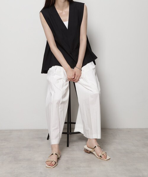 ESPERANZA(エスペランサ)の「スクエアトゥクリアフラットヒールミュール(サンダル・レディース・アイボリー/ブラック・S/M/L/LL)」の22枚目の写真