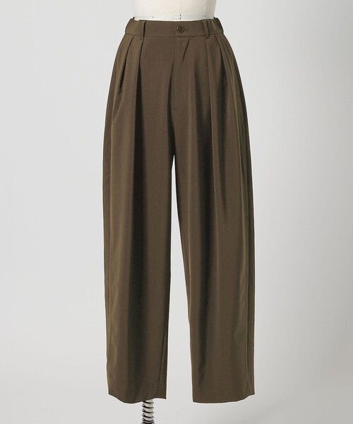 conte（コンテ）の「＜conte＞タック イージー テーパードワイドパンツ（その他パンツ・レディース・ブラック/イエロー/ダークブラウン・38/36/34）」の3枚目の写真