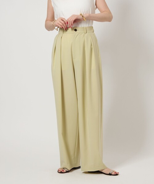 conte コンテ　レースタックパンツ　38 conte コンテ レースタックパンツ 38 conte＞タック イージー ワイド