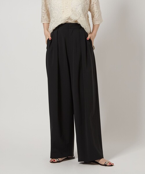 conte＞タック イージー テーパードワイドパンツ（その他パンツ