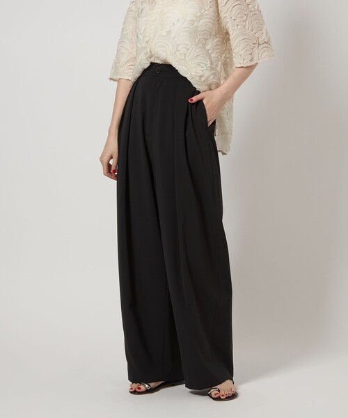 conte＞タック イージー テーパードワイドパンツ（その他パンツ