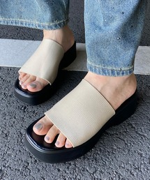 ニットバンドフラットサンダル