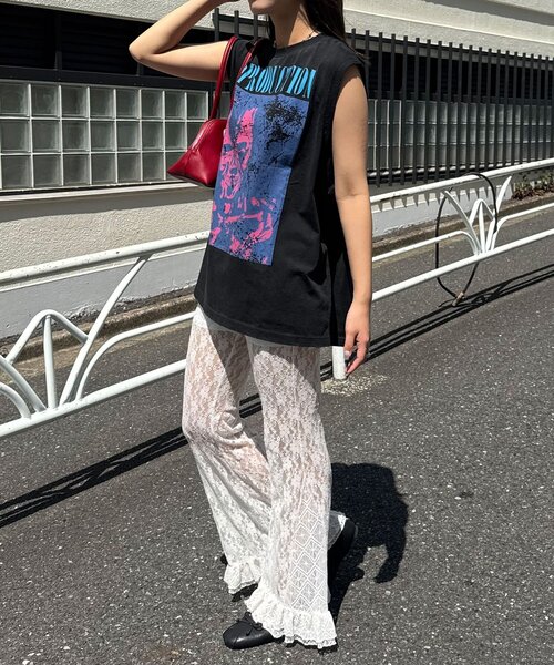 RePRODUCTION LABEL（リプロダクションレーベル）の「【RePRODUCTION LABEL / リプロダクションレーベル】アソートヴィンテージフェードノースリーブTEE（タンクトップ・レディース・チャコールグレー/ブラック/ネイビー/イエロー・FREE）」の12枚目の写真