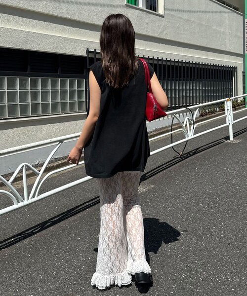 RePRODUCTION LABEL（リプロダクションレーベル）の「【RePRODUCTION LABEL / リプロダクションレーベル】アソートヴィンテージフェードノースリーブTEE（タンクトップ・レディース・チャコールグレー/ブラック/ネイビー/イエロー・FREE）」の13枚目の写真