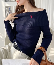 【Ada.別注 U.S. POLO ASSN】オフショル ニット