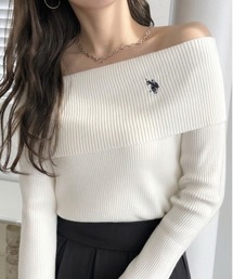 【Ada.別注 U.S. POLO ASSN】オフショル ニット