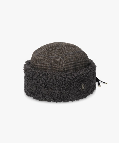 Chapeau d' O(シャポードオー)の「Chapeau d' O CheckxBoa Toque Watch / シャポードオー(ハット・レディース・ブラック/ブラウン/ベージュ・M/57.5cm)」の19枚目の写真