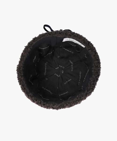 Chapeau d' O(シャポードオー)の「Chapeau d' O CheckxBoa Toque Watch / シャポードオー(ハット・レディース・ブラック/ブラウン/ベージュ・M/57.5cm)」の21枚目の写真