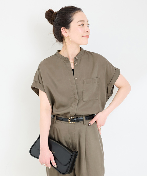B.C STOCK(ベーセーストック)の「《追加5》手洗い可 / セルロースシャツ(シャツ/ブラウス・レディース・ブラック/カーキ/ベージュ系その他/ブルー系その他・FREE)」の15枚目の写真