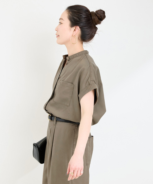 B.C STOCK(ベーセーストック)の「《追加5》手洗い可 / セルロースシャツ(シャツ/ブラウス・レディース・ブラック/カーキ/ベージュ系その他/ブルー系その他・FREE)」の16枚目の写真