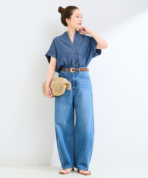B.C STOCK(ベーセーストック)の「《追加5》手洗い可 / セルロースシャツ(シャツ/ブラウス・レディース・ブラック/カーキ/ベージュ系その他/ブルー系その他・FREE)」の19枚目の写真