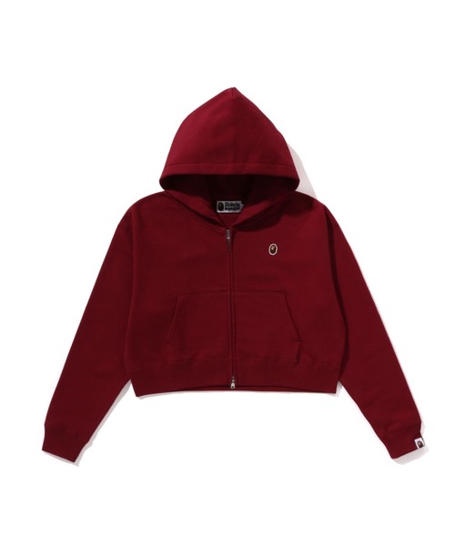 PIGMENT DYED ONE POINT CROPPED ZIP HOODIE（パーカー）｜A BATHING