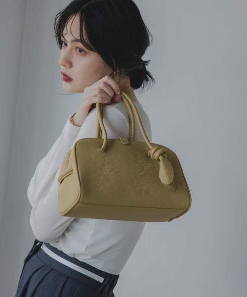 210nouve(トゥージュヌーブ)の「ラウンド ミニ ボストンバッグ(ボストンバッグ・レディース・イエロー/キャメル/アイボリー/ブラック・FREE)」の16枚目の写真