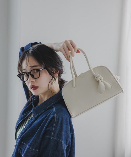 210nouve(トゥージュヌーブ)の「ラウンド ミニ ボストンバッグ(ボストンバッグ・レディース・イエロー/キャメル/アイボリー/ブラック・FREE)」の15枚目の写真