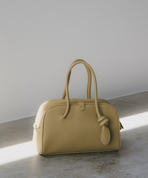 ラウンドミニボストンバック　トープ ADAM ET ROPE' ボストンバッグ 「サステナブル」ラウンドミニロゴ