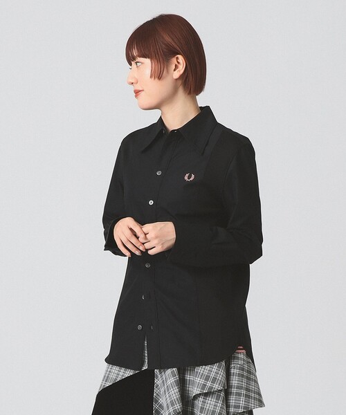 FRED PERRY(フレッドペリー)の「【別注】FRED PERRY / PANELLED SHIRT(シャツ/ブラウス・レディース・オフホワイト/ブラック・8/10)」の6枚目の写真