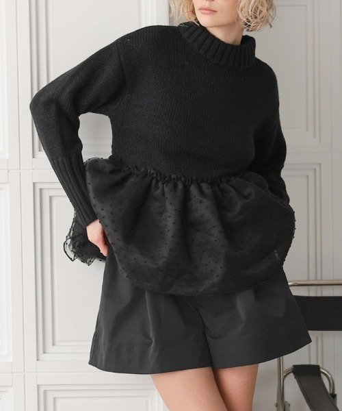 【新品未使用】donoban パンツ　hichanコラボ　ブラック　ショート セール】タックフレアキュロット（その他パンツ）｜DONOBAN（ドノバン