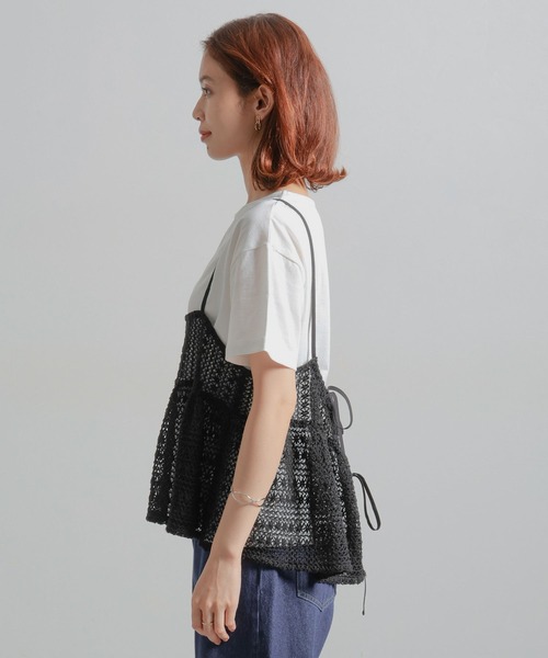 セール】ダブルフロントレースキャミビスチェセット（Tシャツ