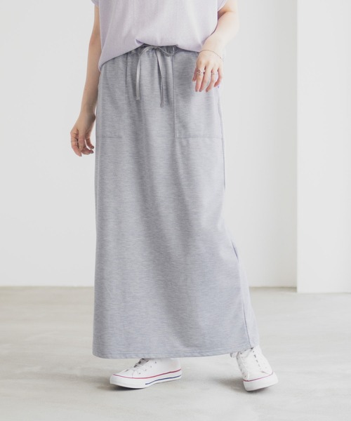 Mac-House(マックハウス)の「Idnes スウェットナロースカート(スカート・レディース・グレー/ブラック・M)」の1枚目の写真