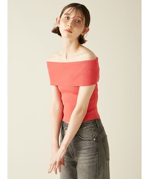 LILY BROWN オフショルフリーサイズ リリーブラウン LILY BROWN オフショルカットソー （BLK