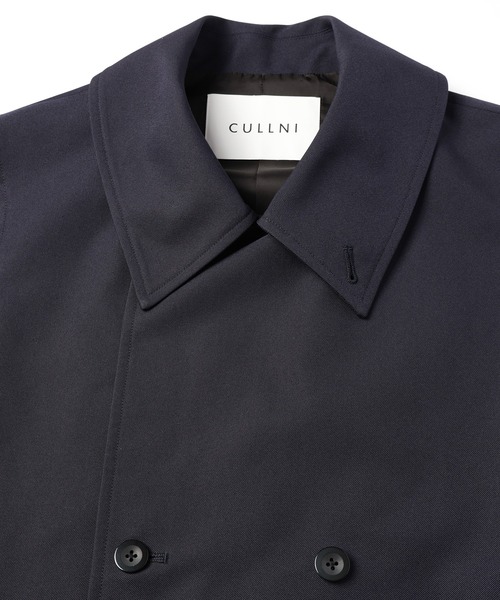 CULLNI（クルニ）の「Chambray Gabardine Tie Locken Long Vest（チェスターコート・メンズ・カーキ/ブラック/ネイビー・1/0/2）」の15枚目の写真