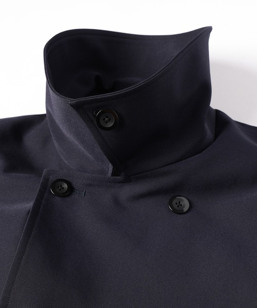 CULLNI（クルニ）の「Chambray Gabardine Tie Locken Long Vest（チェスターコート・メンズ・カーキ/ブラック/ネイビー・1/0/2）」の16枚目の写真