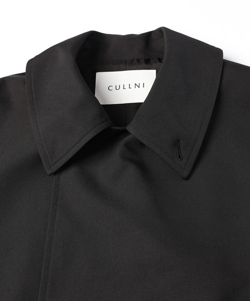 CULLNI（クルニ）の「Chambray Gabardine Tie Locken Long Vest（チェスターコート・メンズ・カーキ/ブラック/ネイビー・1/0/2）」の21枚目の写真
