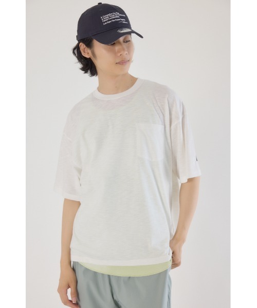 RODEO CROWNS WIDE BOWL(ロデオクラウンズワイドボウル)の「タイダイタンクアンサンブルTシャツ(Tシャツ/カットソー・メンズ・ライトカーキ/ブラック/オフホワイト・MEDIUM/LARGE)」の1枚目の写真
