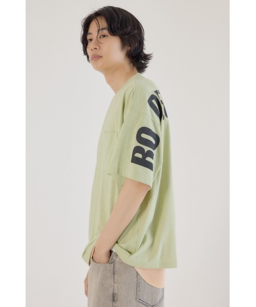 RODEO CROWNS WIDE BOWL(ロデオクラウンズワイドボウル)の「タイダイタンクアンサンブルTシャツ(Tシャツ/カットソー・メンズ・ライトカーキ/ブラック/オフホワイト・MEDIUM/LARGE)」の7枚目の写真