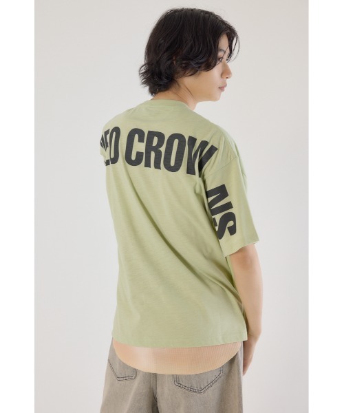RODEO CROWNS WIDE BOWL(ロデオクラウンズワイドボウル)の「タイダイタンクアンサンブルTシャツ(Tシャツ/カットソー・メンズ・ライトカーキ/ブラック/オフホワイト・MEDIUM/LARGE)」の8枚目の写真