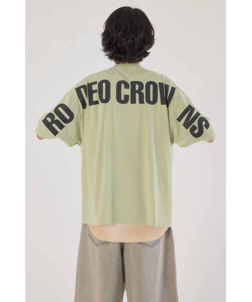 RODEO CROWNS WIDE BOWL(ロデオクラウンズワイドボウル)の「タイダイタンクアンサンブルTシャツ(Tシャツ/カットソー・メンズ・ライトカーキ/ブラック/オフホワイト・MEDIUM/LARGE)」の16枚目の写真